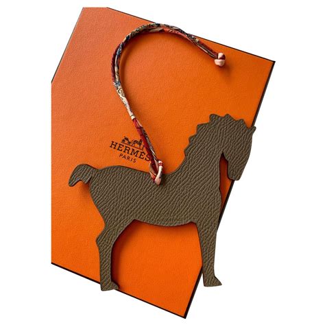 mini hermes bag charm|Hermes leather horse bag charm.